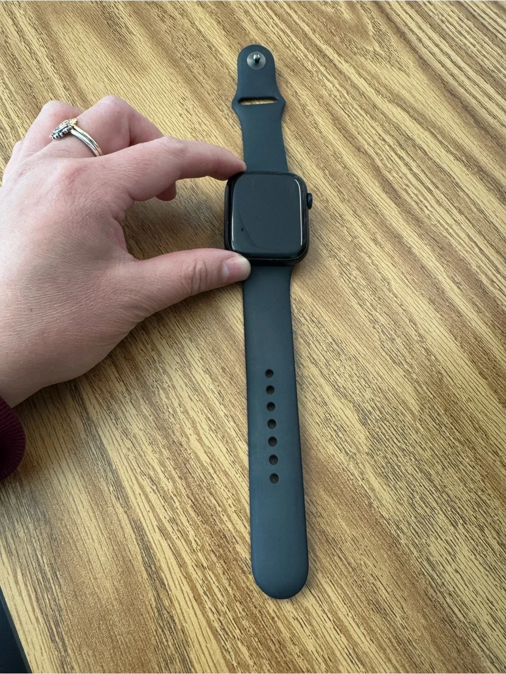 Apple Watch 7 45MM GPS Black Smartwatch with Black Sport Band